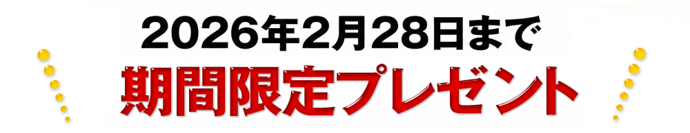 期間限定特典をプレゼント